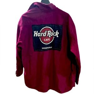HARD ROCK CAFE HONOLULU upcycled flannel custom original XL